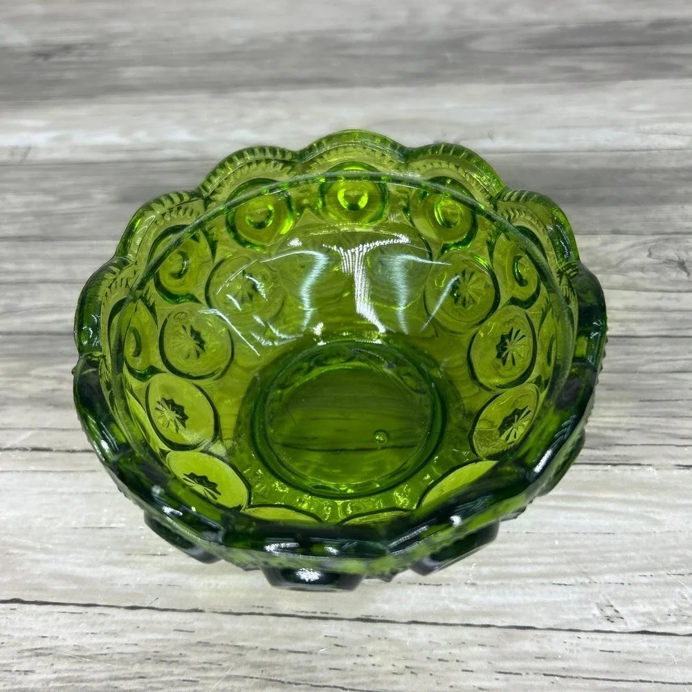 L. E. Smith Emerald Green Moon and Stars‎ Fairy Light Bottom ONLY Vintage Base